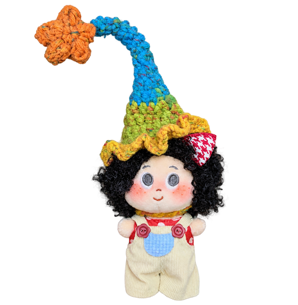 Momo, black hair: isolated doll preview edited from a supplied photo. Original available in the product gallery.